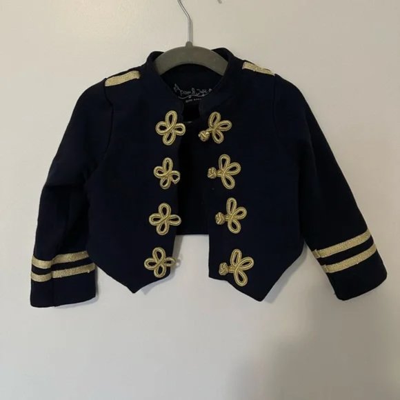 Pippa & Julie Majorette Military Jacket & Gold Tutu Dress Set - size 24M - Picture 3 of 10
